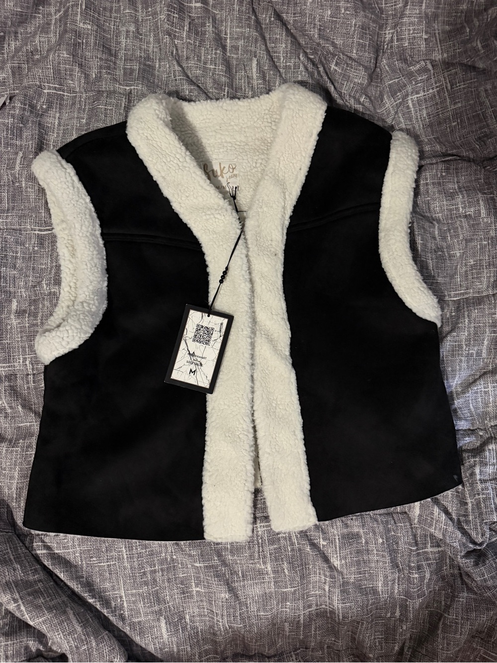 SUEDE SHERPA VEST